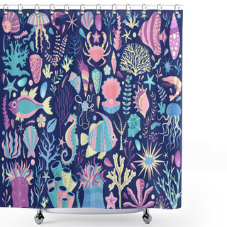 Personality  Tropical Sea Reef Underwater Life Shower Curtains