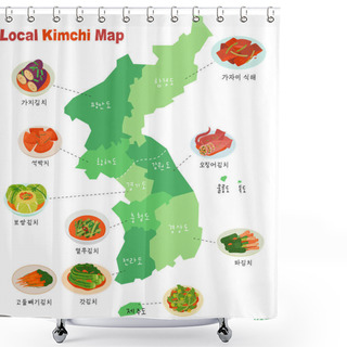 Personality  Korean Traditional Food. Types Of Kimchi That Are Characteristic Of Each Region. Shower Curtains