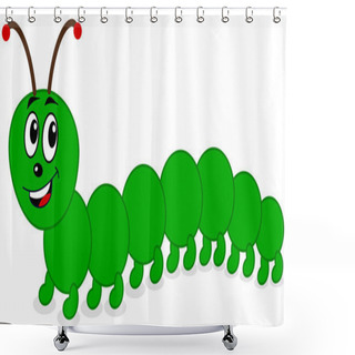 Personality  A Smiling Centipede Shower Curtains