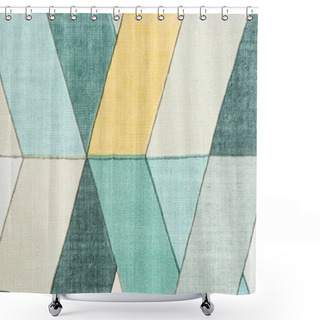 Personality  Background Of Abstract Geometric Shapes In Pastel Colors, Top View Shower Curtains