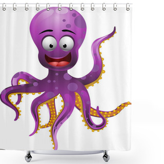 Personality  Cute Octopus Shower Curtains