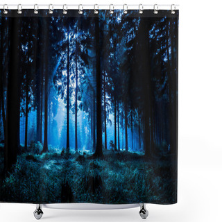 Personality  Night Forest Shower Curtains