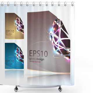 Personality  Web Banners. Vector Illustration.  Shower Curtains
