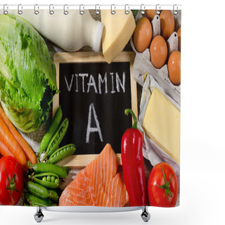 Personality  Vitamin A Products With Blackboard  Shower Curtains