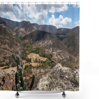 Personality  A View Of The Semi-desert Mountains From High Up In Mexico. Shower Curtains