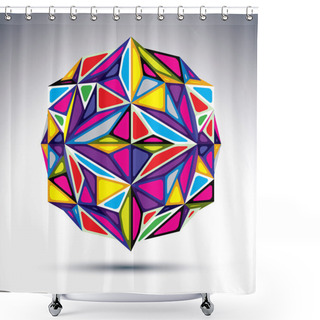 Personality  Rich 3d Abstract Psychedelic Fractal Figure. Vector Vivid Compli Shower Curtains