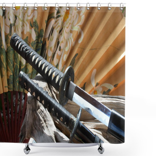 Personality  Samurai Weapons Shower Curtains