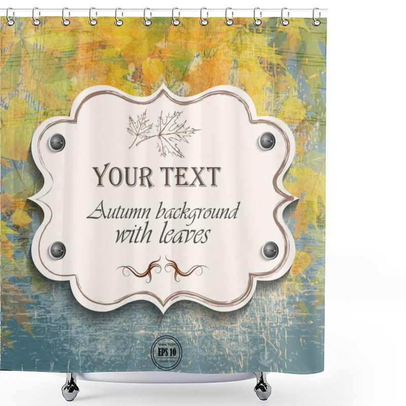 Personality  Vintage Autumn Background Shower Curtains