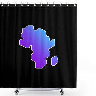 Personality  Africa Blue Gradient Vector Icon Shower Curtains