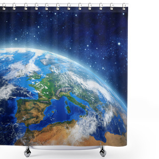 Personality  Face Of The Earth Shower Curtains