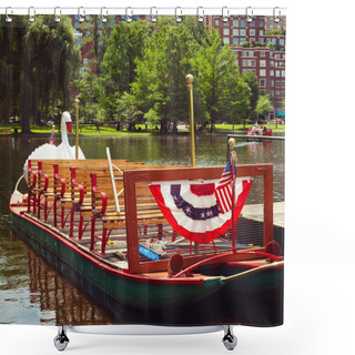 Personality  Swan Boats At The Boston Public Garden Shower Curtains