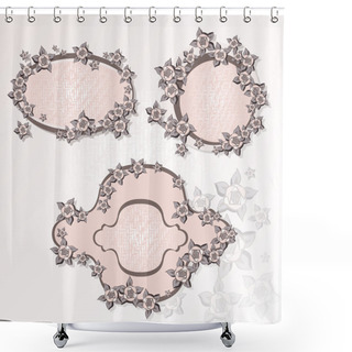 Personality  Floral Vector Background Design Shower Curtains