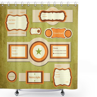 Personality  Vintage Vector Login Form Shower Curtains