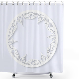 Personality  Floral Paper Frame Shower Curtains