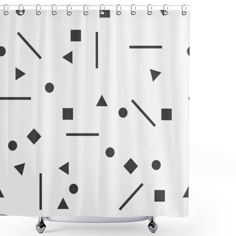 Personality  chaotic geometrical shapes shower curtains