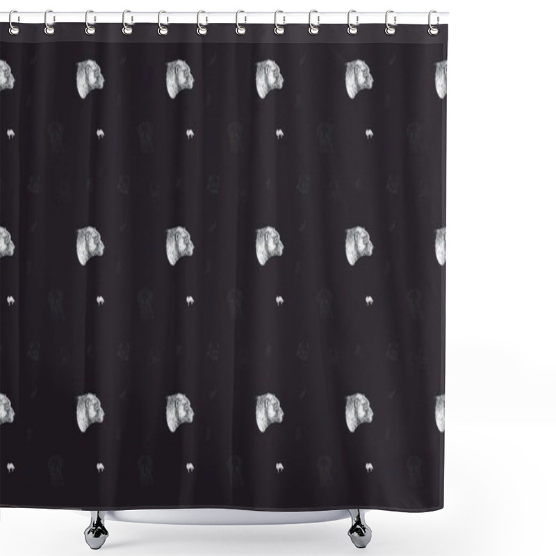 Personality  Colored background with different accessories shower curtains