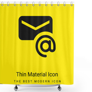 Personality  Address Minimal Bright Yellow Material Icon Shower Curtains