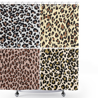 Personality  Seamless Fashion Animal Skin Textile Shower Curtains