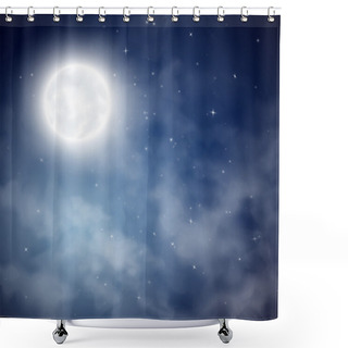 Personality  Night Sky Background Shower Curtains