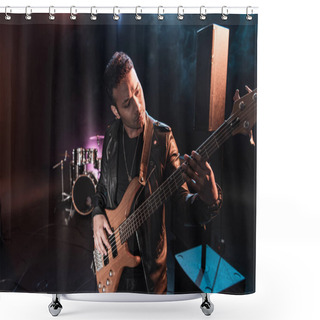 Personality  Electric Guitar Player Shower Curtains