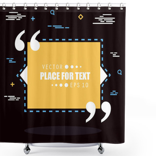 Personality  Abstract Concept Vector Empty Speech Square Quote Text Bubble. For Web And Mobile App Isolated On Background, Illustration Template Design, Creative Presentation, Business Infographic Social Media Shower Curtains