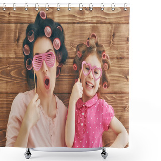 Personality  Happy Loving Family Shower Curtains