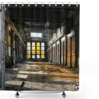 Personality  Old Industrial Building. Shower Curtains