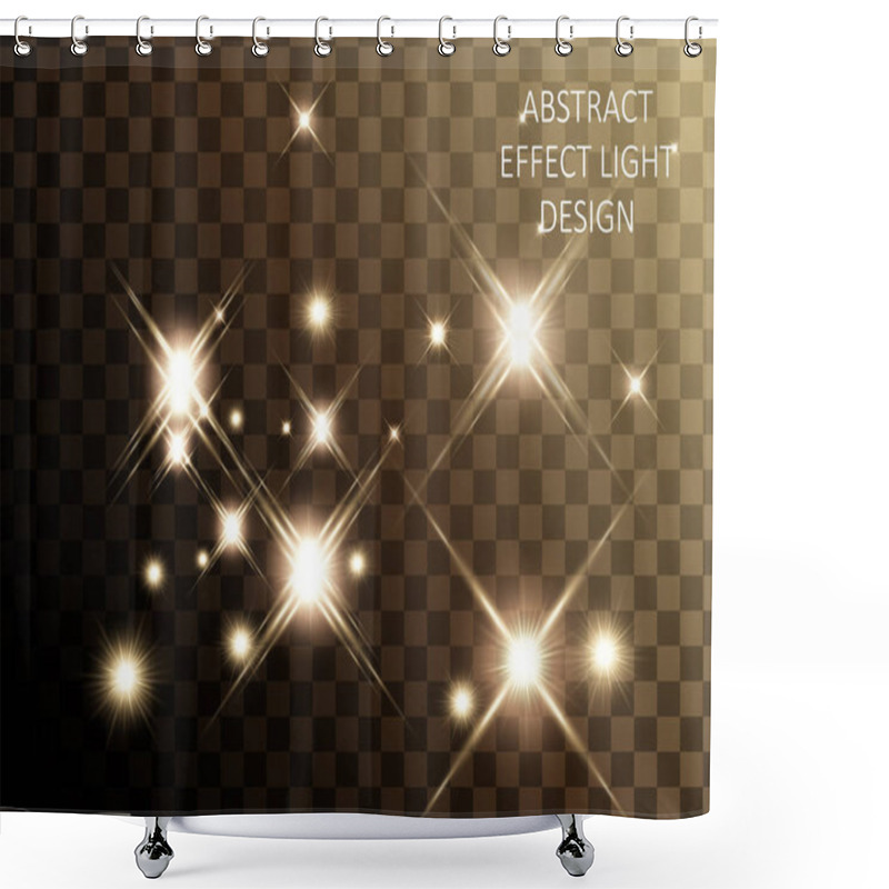 Personality  Glittering Golden Star Set Shower Curtains