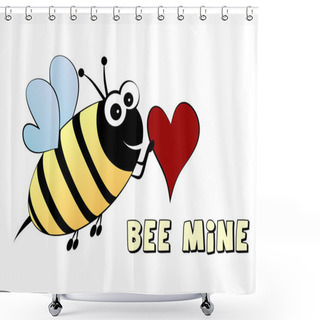Personality  Bee Mine- Love Concept Shower Curtains