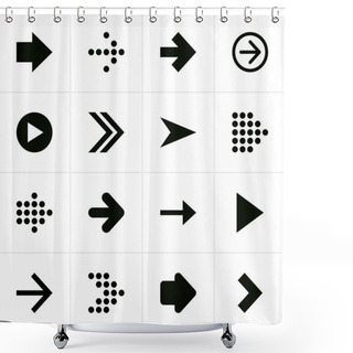 Personality  16 Arrow Sign Pictogram Set Shower Curtains