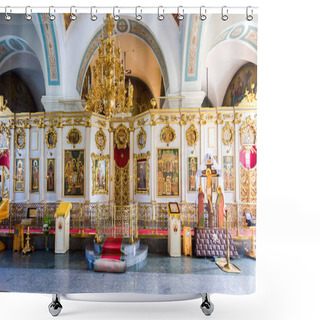 Personality  Interior Of The Intercession Cathedral In Zverin Pokrovsky Monas Shower Curtains