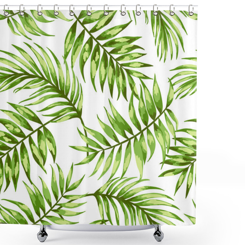 Personality  Pattern with tropical leaves shower curtains