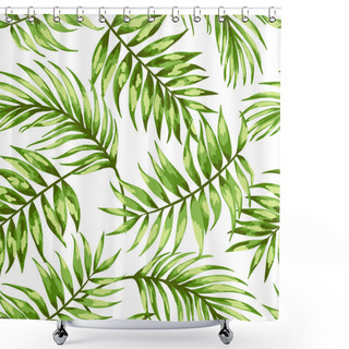 Personality  Pattern With Tropical Leaves Shower Curtains