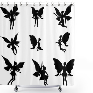 Personality  Fairy Silhouettes Shower Curtains