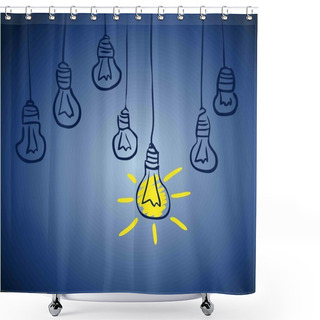 Personality  Innovative Lamp. Idea Concept Shower Curtains