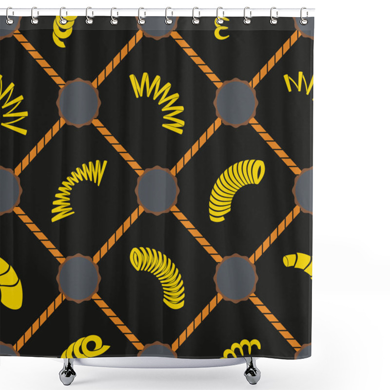 Personality  Seamless Background With Springs Shower Curtains