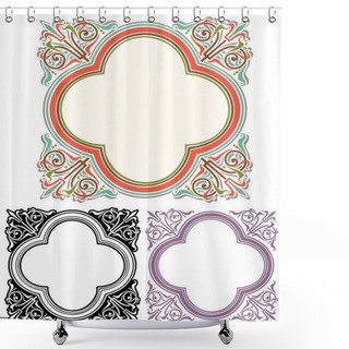 Personality  Mediterranean Style Border Shower Curtains