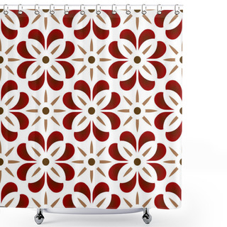 Personality  Cute Tile Pattern Vector Shower Curtains