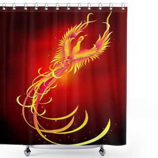 Personality  Phoenix Bird Shower Curtains