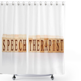 Personality  Text SPEECH THERAPIST Shower Curtains
