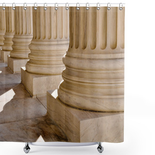 Personality  Pillars Of Law And Information At The United States Supreme Cour Shower Curtains