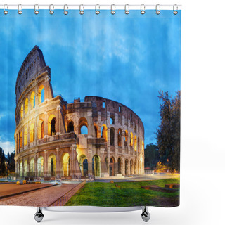 Personality  The Colosseum In Rome In The Morning Shower Curtains