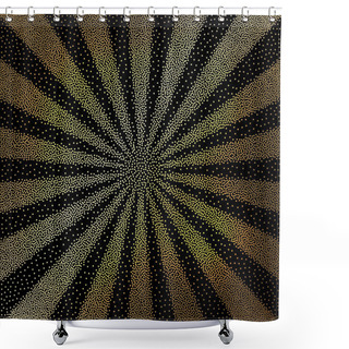Personality  Black And White Halftone Background Shower Curtains