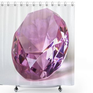 Personality  Faceted Pink Kunzite Gemstone Shower Curtains