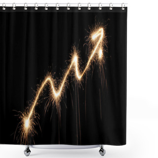 Personality  Graph Arrow Sparkler Shower Curtains