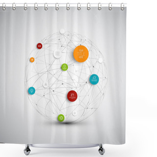 Personality  Vector Abstract Circles Infographic Shower Curtains