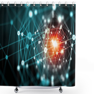 Personality  Abstract Technology Background Shower Curtains