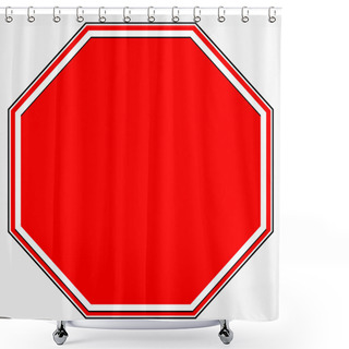 Personality  Blank Stop Sign. Shower Curtains