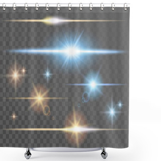 Personality  Glowing Light Effects Shower Curtains