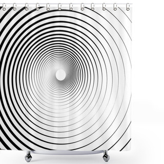 Personality  Concentric Circles Abstract Background Shower Curtains